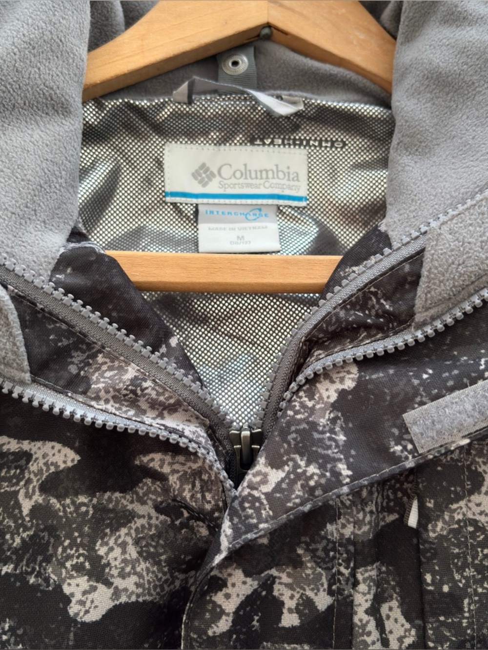 Columbia Omni-Heat Interchangeable Jacket Youth Medium Camo Techwear Gorpcore - Picture 6 of 15